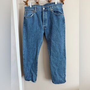 Levi’s 501 Blue Button Fly Straight Leg Jeans W36 L30